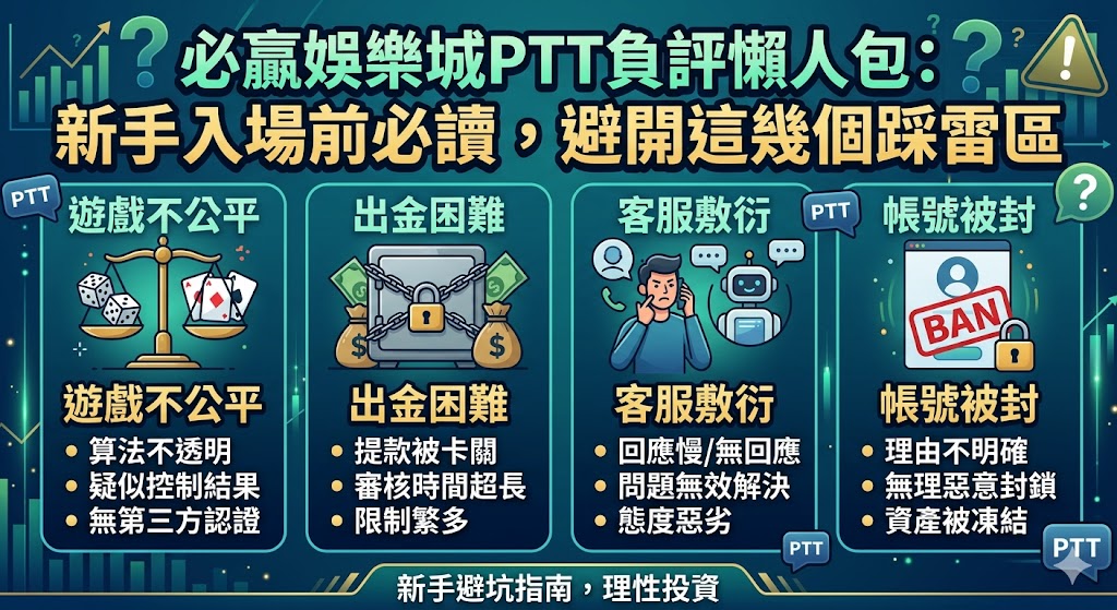 必贏娛樂城PTT負評懶人包:新手入場前必讀,避開這幾個踩雷區