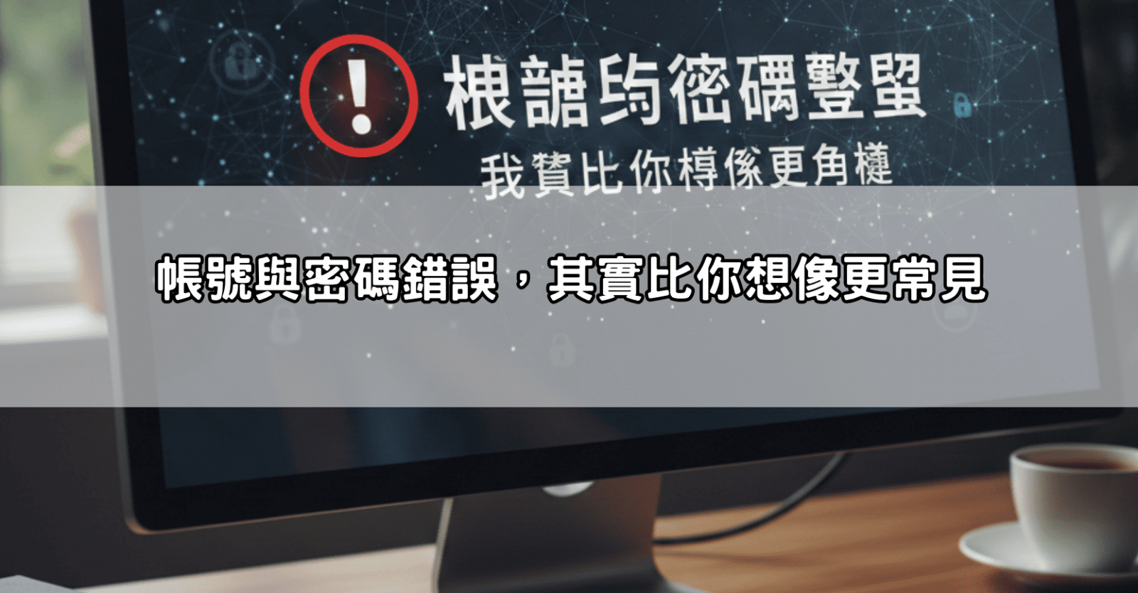 帳號與密碼錯誤，其實比你想像更常見